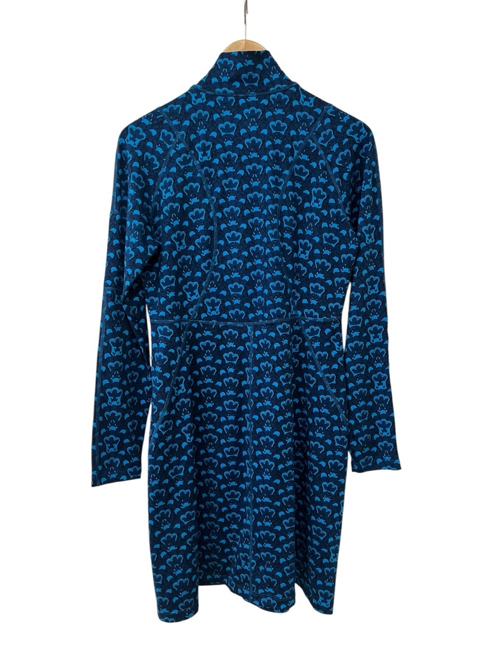 Title Nine Dress Blue Synergy Getaway Long Sleeve Mock Neck Half Zip M - Picture 3 of 5